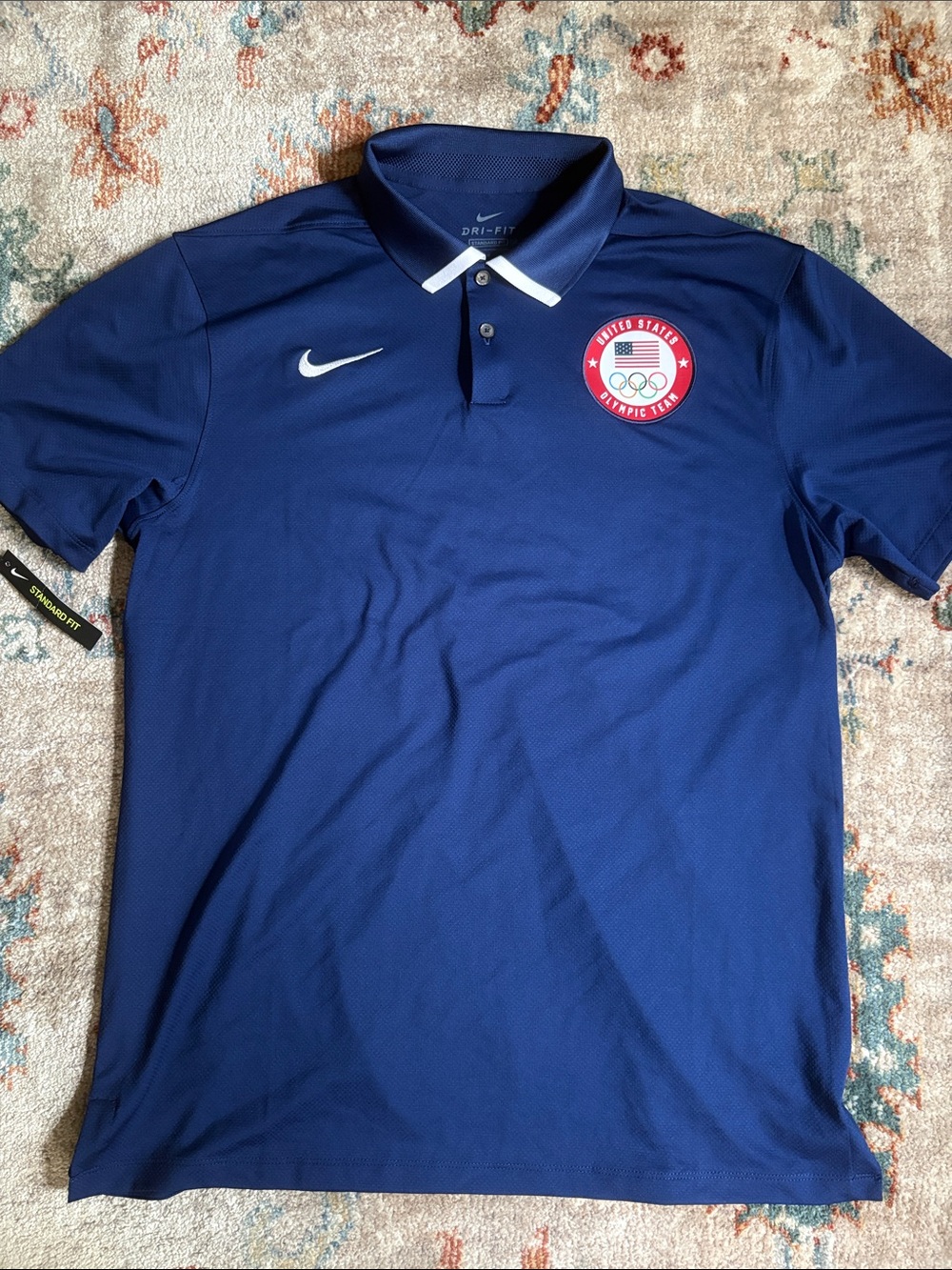 NWT Nike Men’s Team USA Woven Polo M